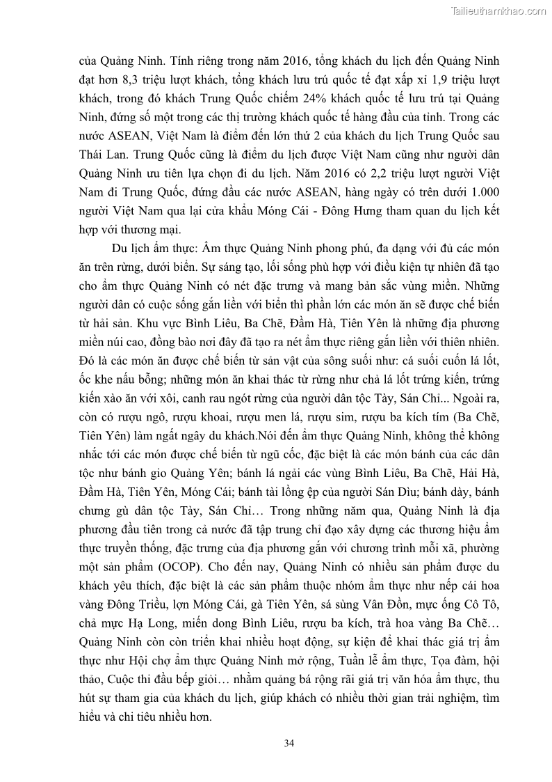 Khóa luận tốt nghiệp việt nam học Tiềm năng khai thác và phát triển loại hình du lịch chăm sóc sức khỏe ở Quảng Ninh - 4 Trang 44