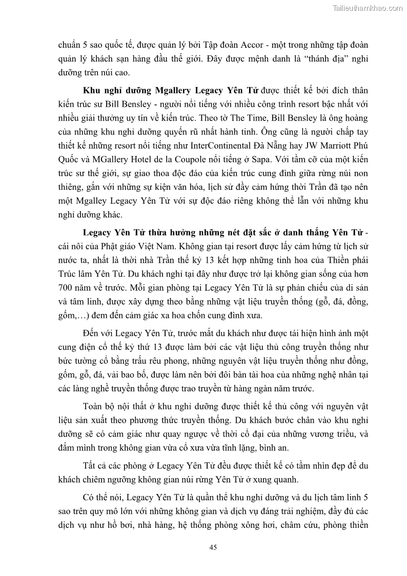 Khóa luận tốt nghiệp việt nam học Tiềm năng khai thác và phát triển loại hình du lịch chăm sóc sức khỏe ở Quảng Ninh - 5 Trang 55