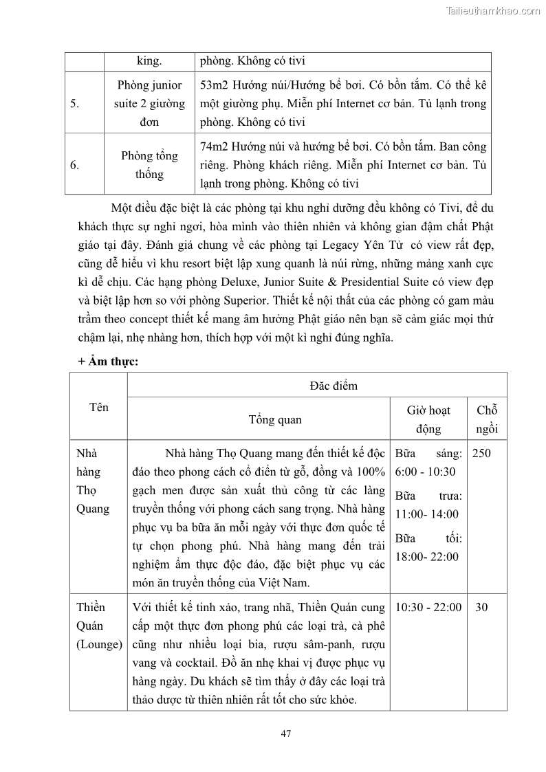 Khóa luận tốt nghiệp việt nam học Tiềm năng khai thác và phát triển loại hình du lịch chăm sóc sức khỏe ở Quảng Ninh - 5 Trang 57