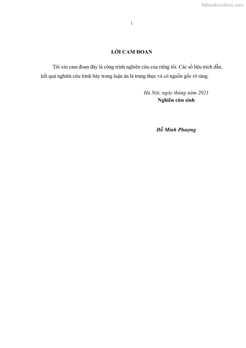 Luận án tiến sĩ Nghiên cứu chuỗi cung ứng dịch vụ du lịch tại vùng Đồng bằng sông Hồng và Duyên hải Đông Bắc Việt Nam - 1 Trang 1