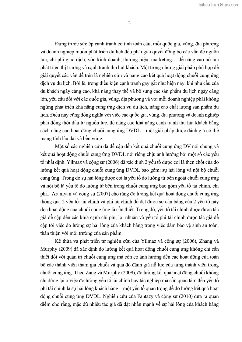 Luận án tiến sĩ Nghiên cứu chuỗi cung ứng dịch vụ du lịch tại vùng Đồng bằng sông Hồng và Duyên hải Đông Bắc Việt Nam - 1 Trang 12