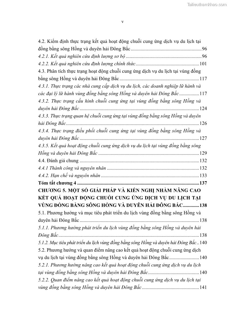 Luận án tiến sĩ Nghiên cứu chuỗi cung ứng dịch vụ du lịch tại vùng Đồng bằng sông Hồng và Duyên hải Đông Bắc Việt Nam - 1 Trang 5