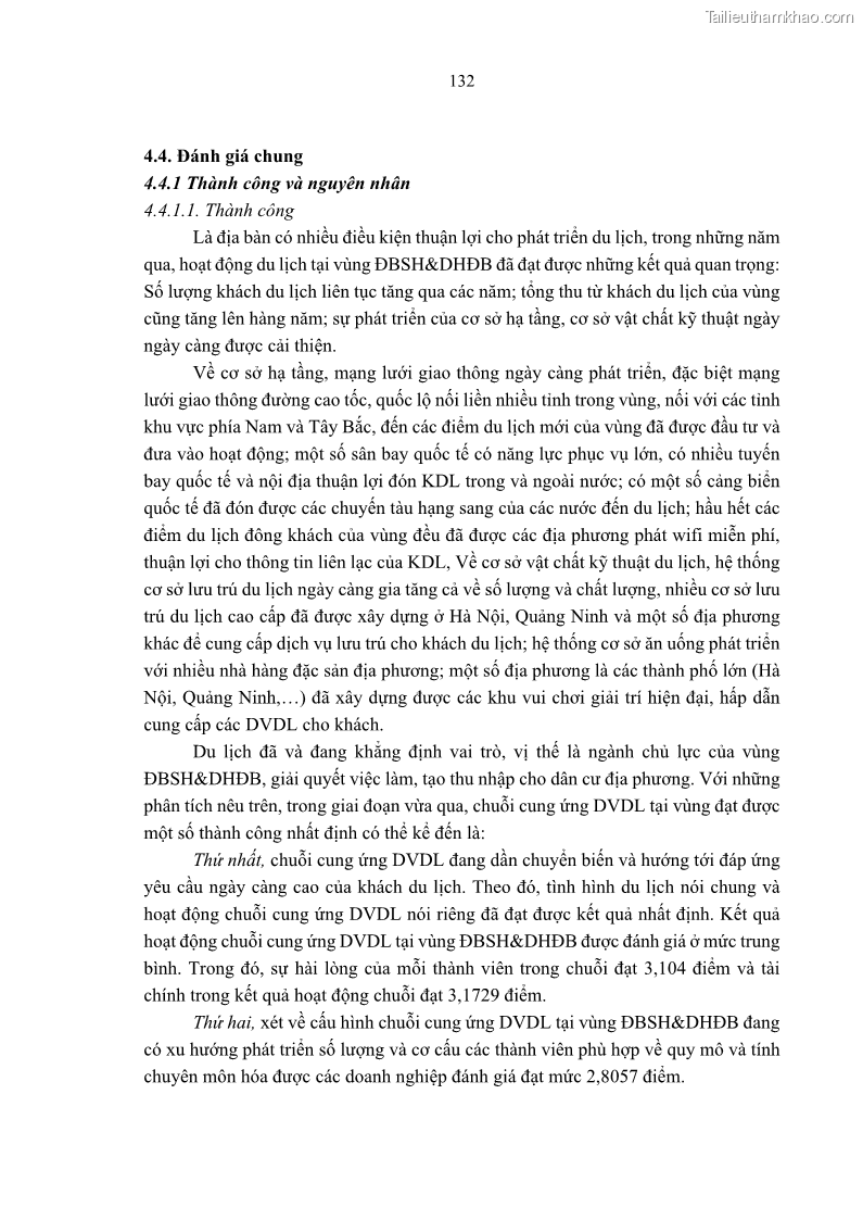 Luận án tiến sĩ Nghiên cứu chuỗi cung ứng dịch vụ du lịch tại vùng Đồng bằng sông Hồng và Duyên hải Đông Bắc Việt Nam - 12 Trang 142