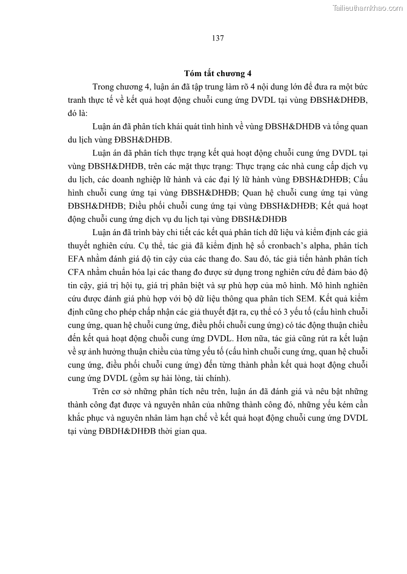 Luận án tiến sĩ Nghiên cứu chuỗi cung ứng dịch vụ du lịch tại vùng Đồng bằng sông Hồng và Duyên hải Đông Bắc Việt Nam - 13 Trang 147