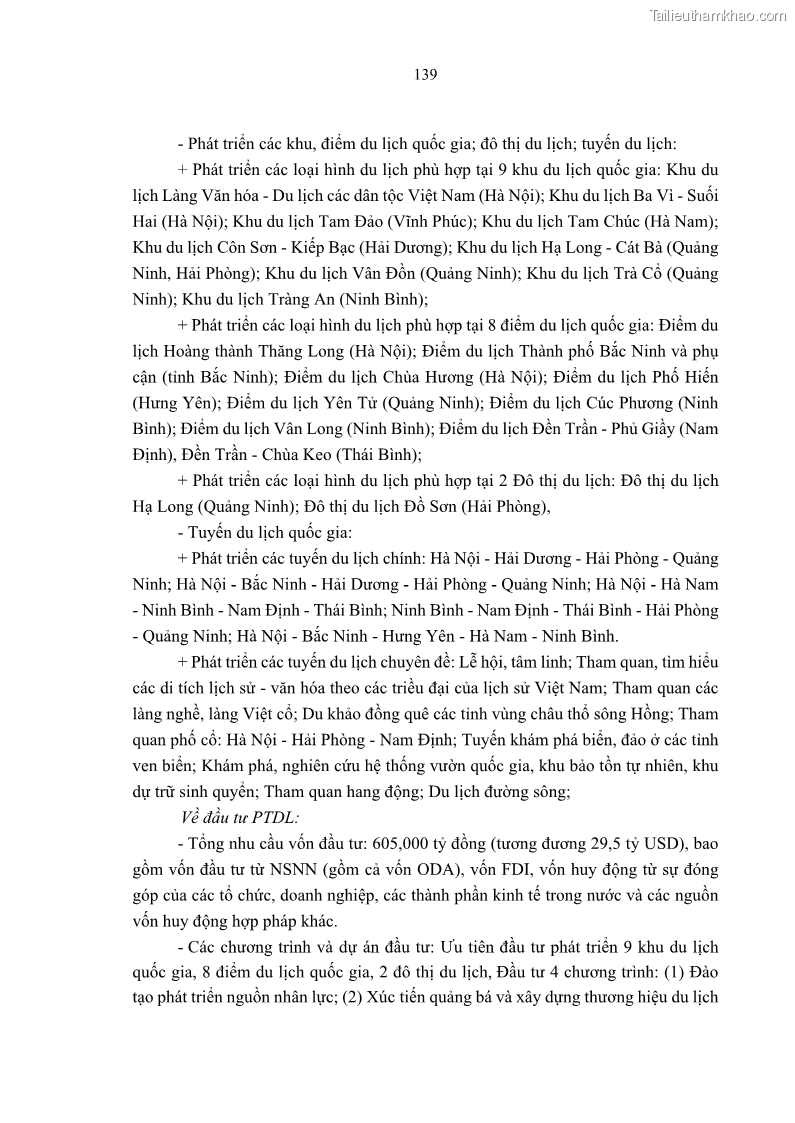 Luận án tiến sĩ Nghiên cứu chuỗi cung ứng dịch vụ du lịch tại vùng Đồng bằng sông Hồng và Duyên hải Đông Bắc Việt Nam - 13 Trang 149