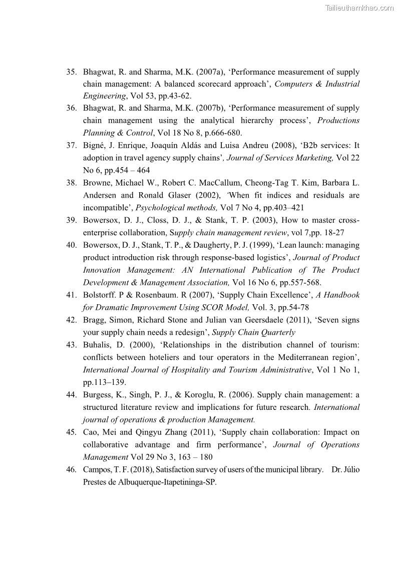 Luận án tiến sĩ Nghiên cứu chuỗi cung ứng dịch vụ du lịch tại vùng Đồng bằng sông Hồng và Duyên hải Đông Bắc Việt Nam - 15 Trang 175