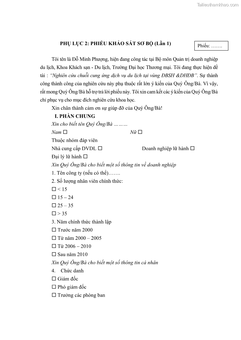 Luận án tiến sĩ Nghiên cứu chuỗi cung ứng dịch vụ du lịch tại vùng Đồng bằng sông Hồng và Duyên hải Đông Bắc Việt Nam - 17 Trang 193