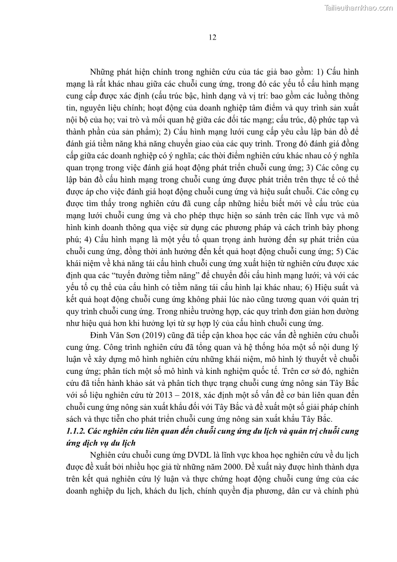 Luận án tiến sĩ Nghiên cứu chuỗi cung ứng dịch vụ du lịch tại vùng Đồng bằng sông Hồng và Duyên hải Đông Bắc Việt Nam - 2 Trang 22