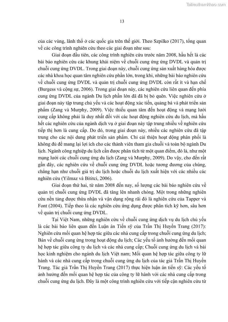 Luận án tiến sĩ Nghiên cứu chuỗi cung ứng dịch vụ du lịch tại vùng Đồng bằng sông Hồng và Duyên hải Đông Bắc Việt Nam - 2 Trang 23
