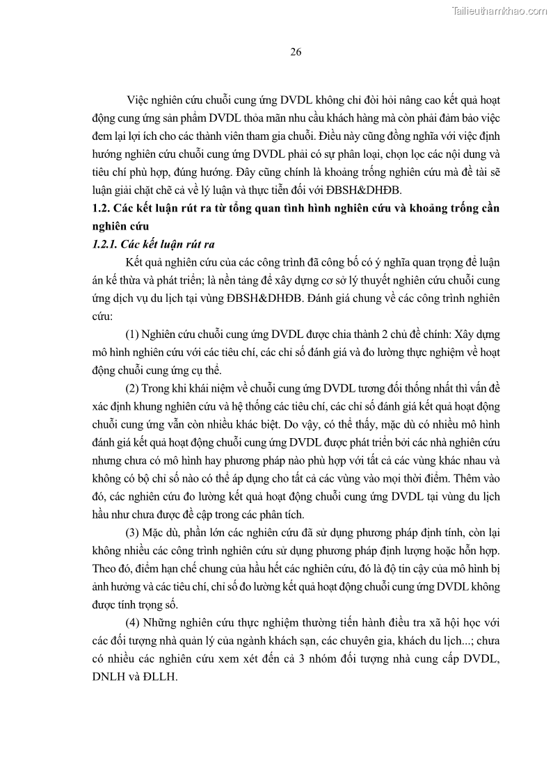 Luận án tiến sĩ Nghiên cứu chuỗi cung ứng dịch vụ du lịch tại vùng Đồng bằng sông Hồng và Duyên hải Đông Bắc Việt Nam - 3 Trang 36