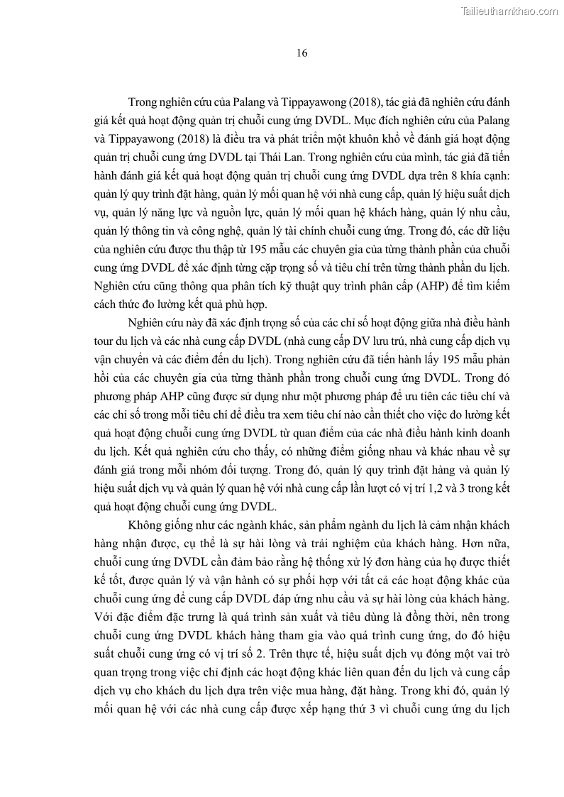 Luận án tiến sĩ Nghiên cứu chuỗi cung ứng dịch vụ du lịch tại vùng Đồng bằng sông Hồng và Duyên hải Đông Bắc Việt Nam - 3 Trang 26