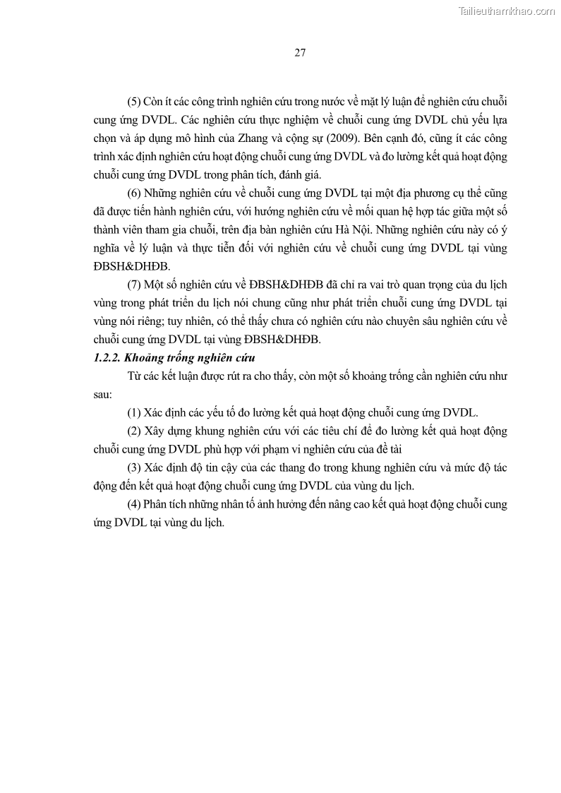 Luận án tiến sĩ Nghiên cứu chuỗi cung ứng dịch vụ du lịch tại vùng Đồng bằng sông Hồng và Duyên hải Đông Bắc Việt Nam - 4 Trang 37