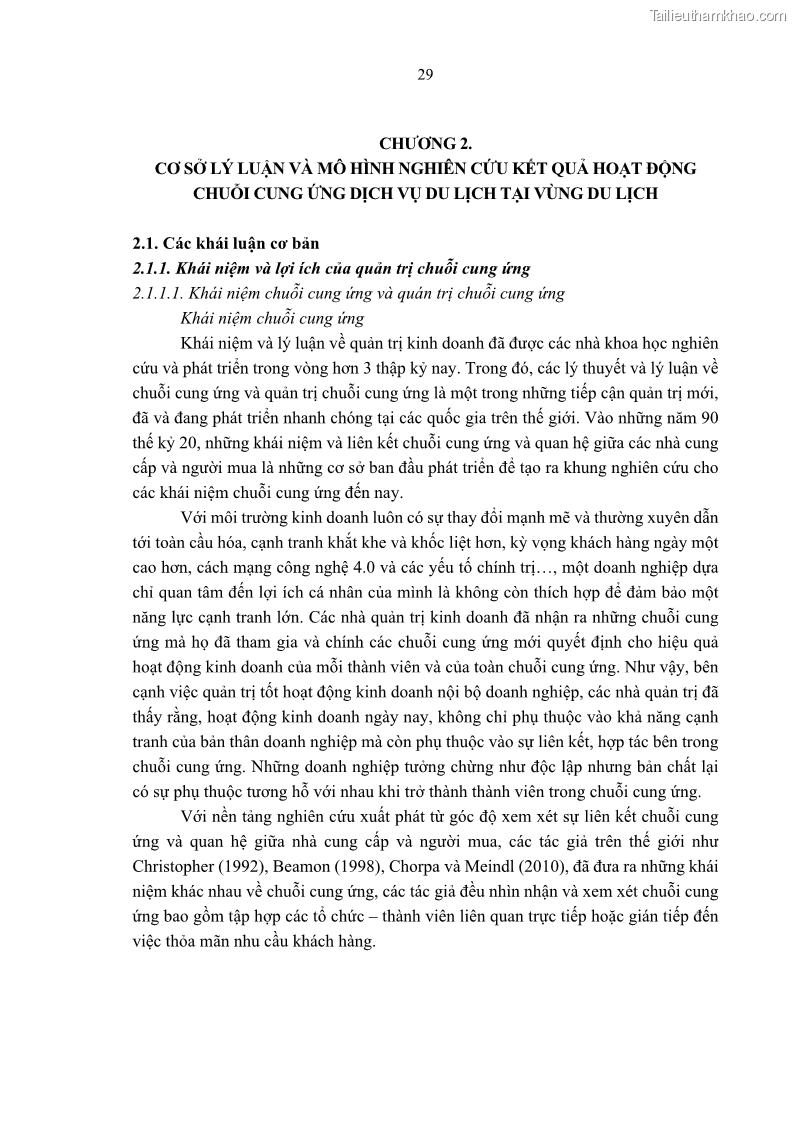 Luận án tiến sĩ Nghiên cứu chuỗi cung ứng dịch vụ du lịch tại vùng Đồng bằng sông Hồng và Duyên hải Đông Bắc Việt Nam - 4 Trang 39