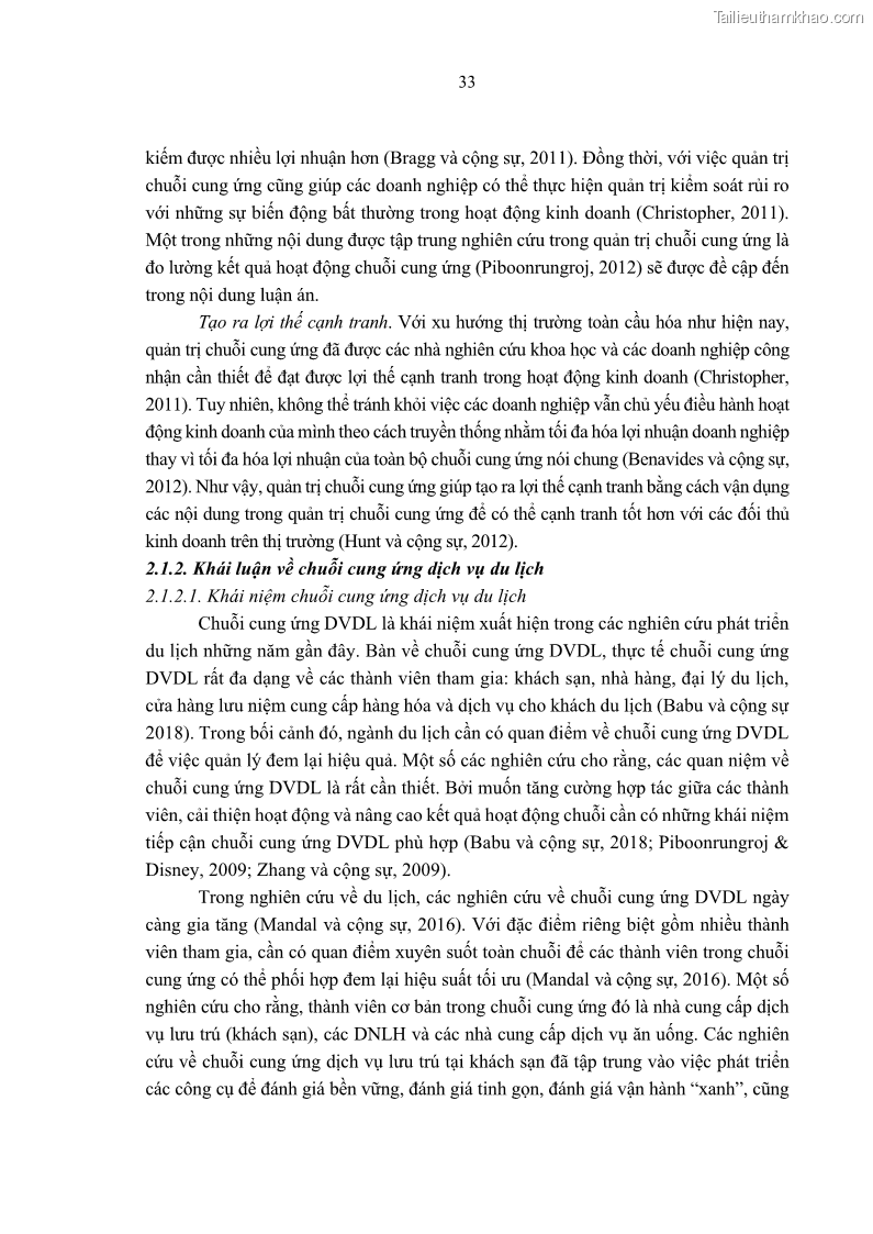 Luận án tiến sĩ Nghiên cứu chuỗi cung ứng dịch vụ du lịch tại vùng Đồng bằng sông Hồng và Duyên hải Đông Bắc Việt Nam - 4 Trang 43