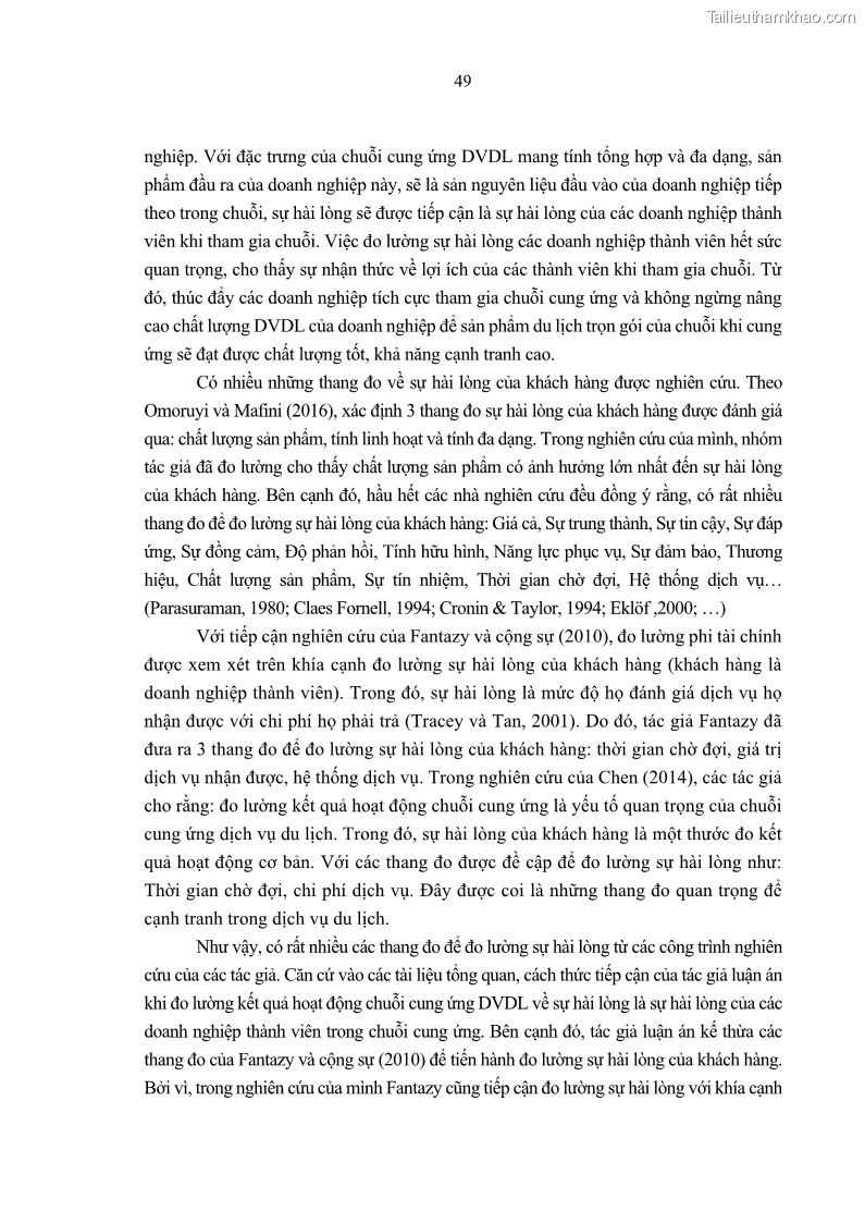 Luận án tiến sĩ Nghiên cứu chuỗi cung ứng dịch vụ du lịch tại vùng Đồng bằng sông Hồng và Duyên hải Đông Bắc Việt Nam - 5 Trang 59