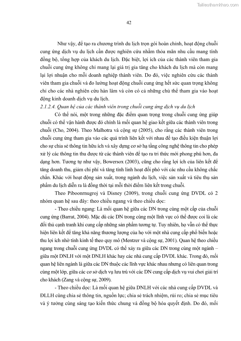 Luận án tiến sĩ Nghiên cứu chuỗi cung ứng dịch vụ du lịch tại vùng Đồng bằng sông Hồng và Duyên hải Đông Bắc Việt Nam - 5 Trang 52