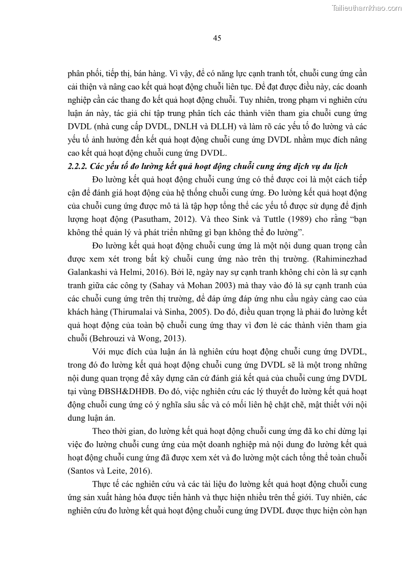 Luận án tiến sĩ Nghiên cứu chuỗi cung ứng dịch vụ du lịch tại vùng Đồng bằng sông Hồng và Duyên hải Đông Bắc Việt Nam - 5 Trang 55
