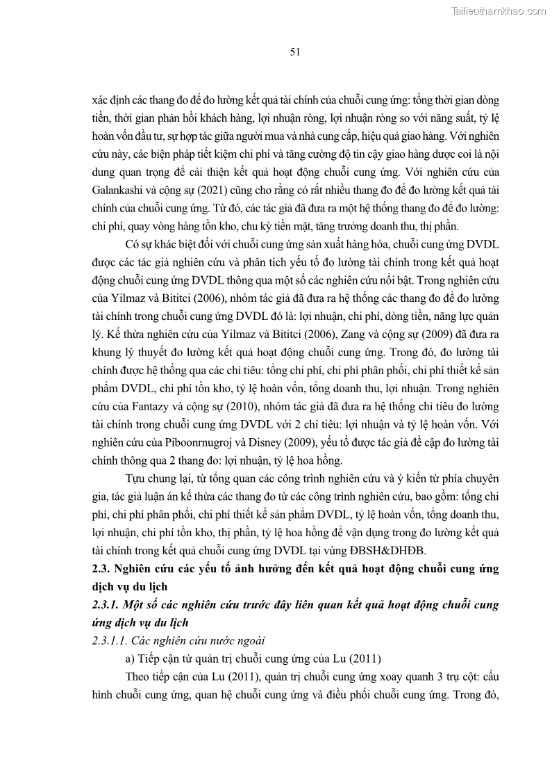 Luận án tiến sĩ Nghiên cứu chuỗi cung ứng dịch vụ du lịch tại vùng Đồng bằng sông Hồng và Duyên hải Đông Bắc Việt Nam - 6 Trang 61