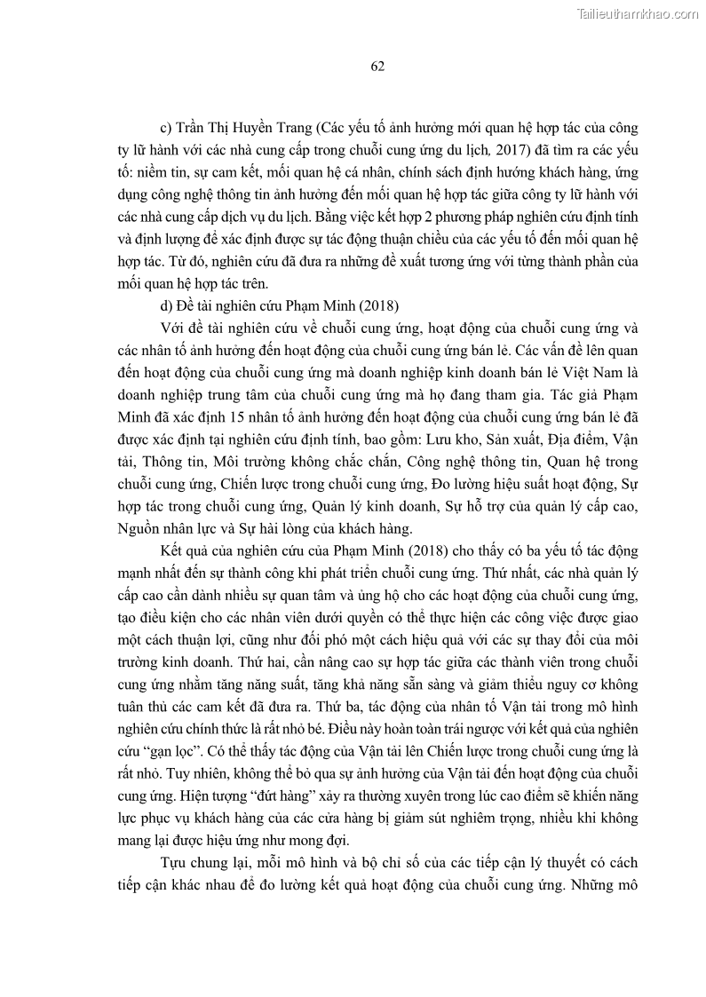 Luận án tiến sĩ Nghiên cứu chuỗi cung ứng dịch vụ du lịch tại vùng Đồng bằng sông Hồng và Duyên hải Đông Bắc Việt Nam - 6 Trang 72