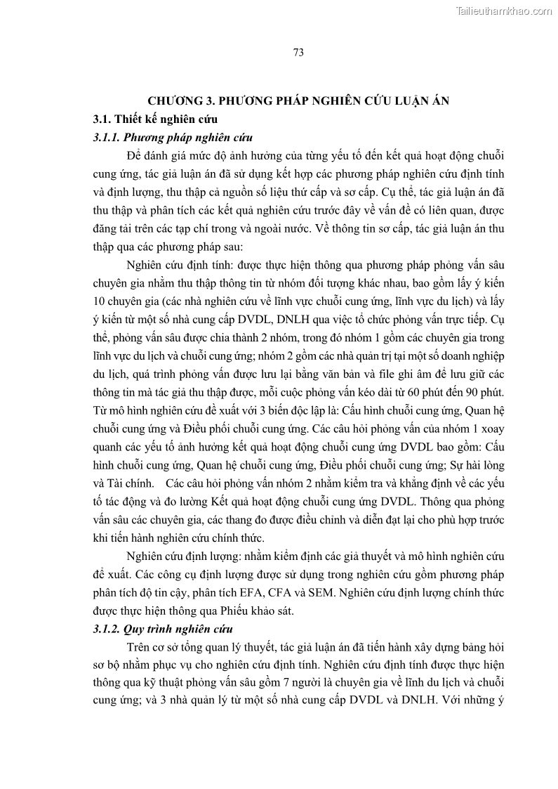 Luận án tiến sĩ Nghiên cứu chuỗi cung ứng dịch vụ du lịch tại vùng Đồng bằng sông Hồng và Duyên hải Đông Bắc Việt Nam - 7 Trang 83