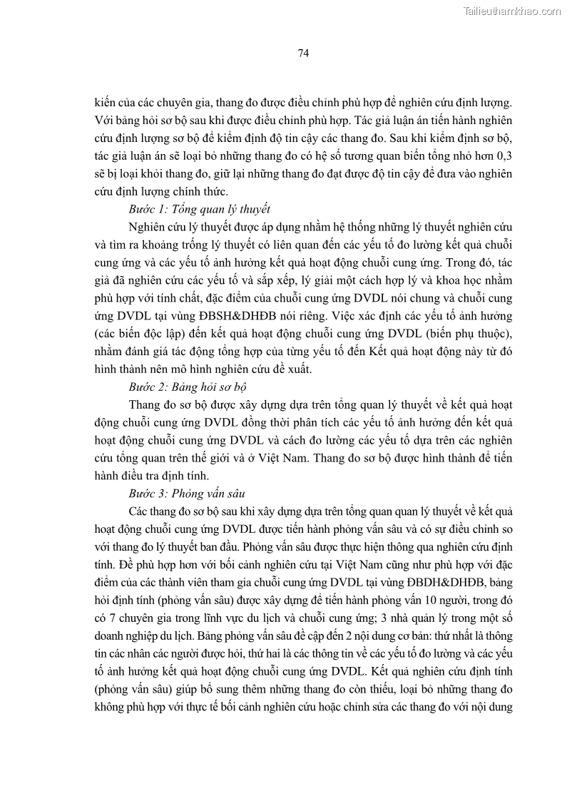 Luận án tiến sĩ Nghiên cứu chuỗi cung ứng dịch vụ du lịch tại vùng Đồng bằng sông Hồng và Duyên hải Đông Bắc Việt Nam - 7 Trang 84