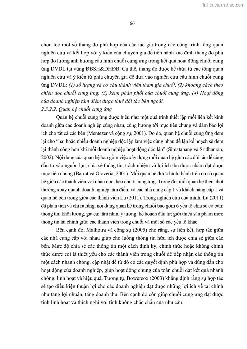 Luận án tiến sĩ Nghiên cứu chuỗi cung ứng dịch vụ du lịch tại vùng Đồng bằng sông Hồng và Duyên hải Đông Bắc Việt Nam - 7 Trang 76