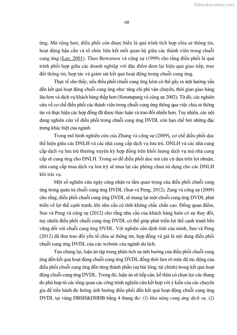 Luận án tiến sĩ Nghiên cứu chuỗi cung ứng dịch vụ du lịch tại vùng Đồng bằng sông Hồng và Duyên hải Đông Bắc Việt Nam - 7 Trang 78