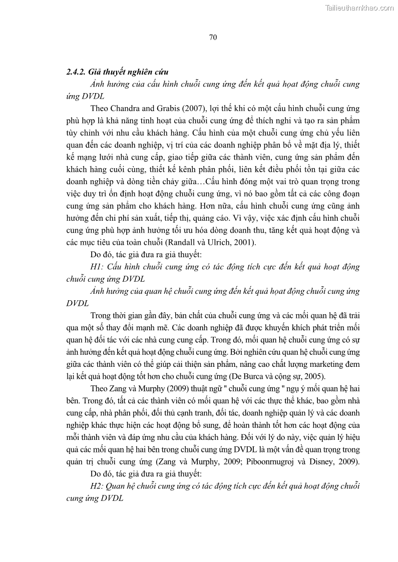 Luận án tiến sĩ Nghiên cứu chuỗi cung ứng dịch vụ du lịch tại vùng Đồng bằng sông Hồng và Duyên hải Đông Bắc Việt Nam - 7 Trang 80
