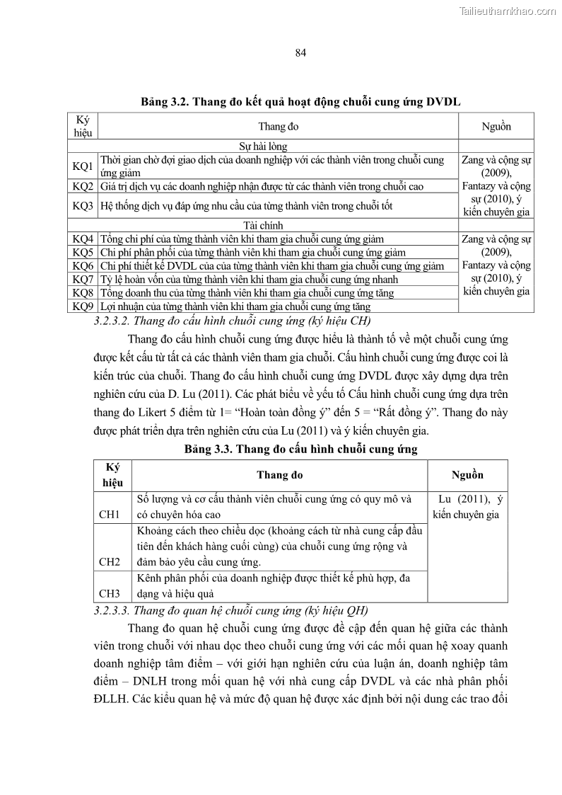 Luận án tiến sĩ Nghiên cứu chuỗi cung ứng dịch vụ du lịch tại vùng Đồng bằng sông Hồng và Duyên hải Đông Bắc Việt Nam - 8 Trang 94