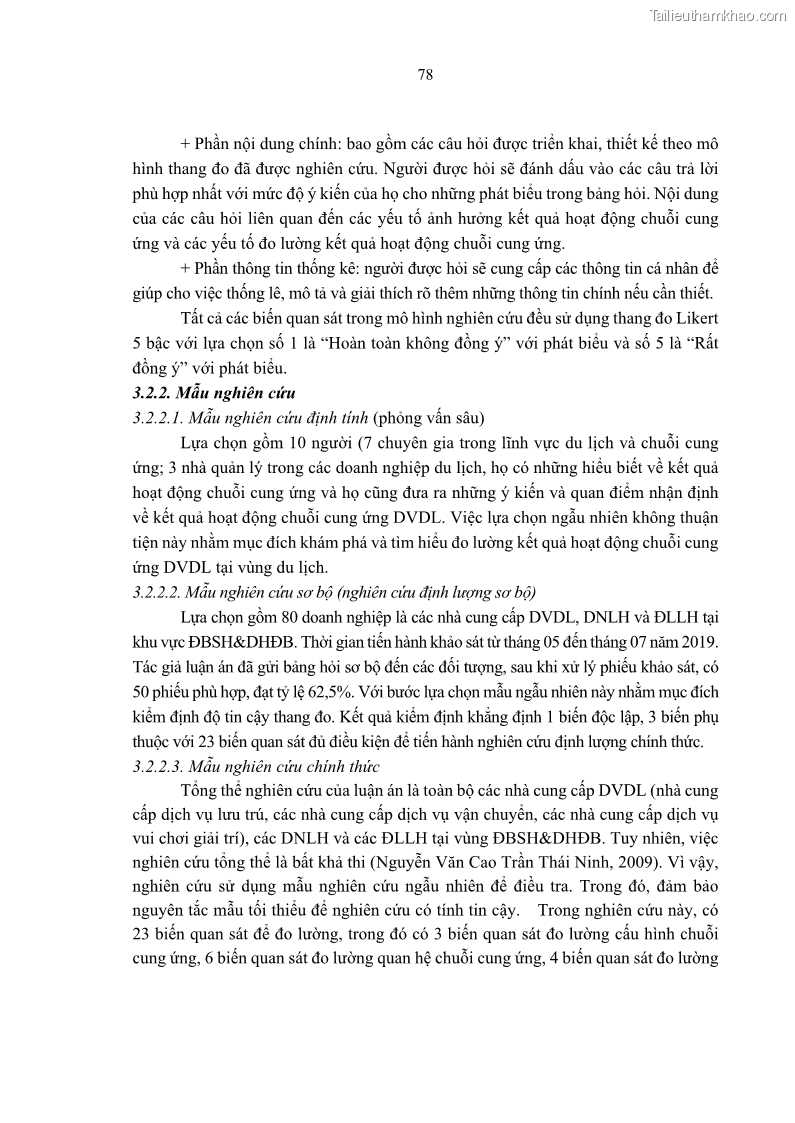 Luận án tiến sĩ Nghiên cứu chuỗi cung ứng dịch vụ du lịch tại vùng Đồng bằng sông Hồng và Duyên hải Đông Bắc Việt Nam - 8 Trang 88