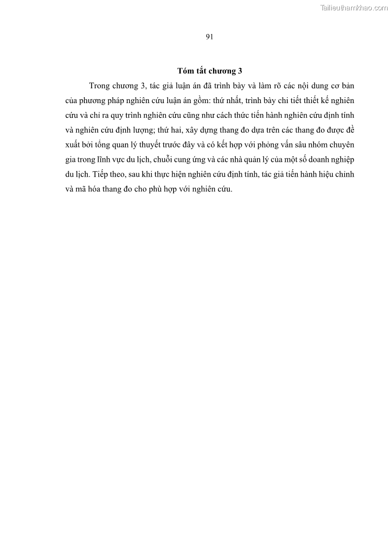 Luận án tiến sĩ Nghiên cứu chuỗi cung ứng dịch vụ du lịch tại vùng Đồng bằng sông Hồng và Duyên hải Đông Bắc Việt Nam - 9 Trang 101
