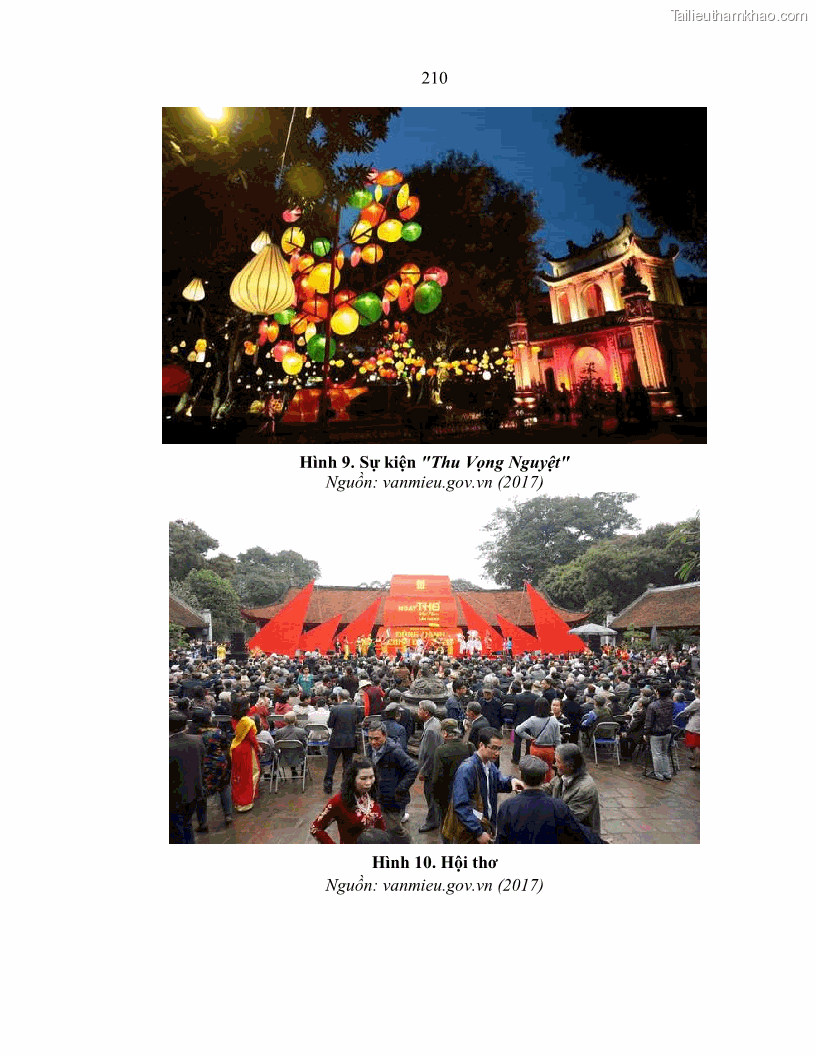 Luận án tiến sĩ văn hóa học Giá trị di sản văn hóa với phát triển du lịch ở Thủ đô Hà Nội hiện nay Qua nghiên cứu trường hợp Văn Miếu - Quốc Tử Giám - 18 Trang 216