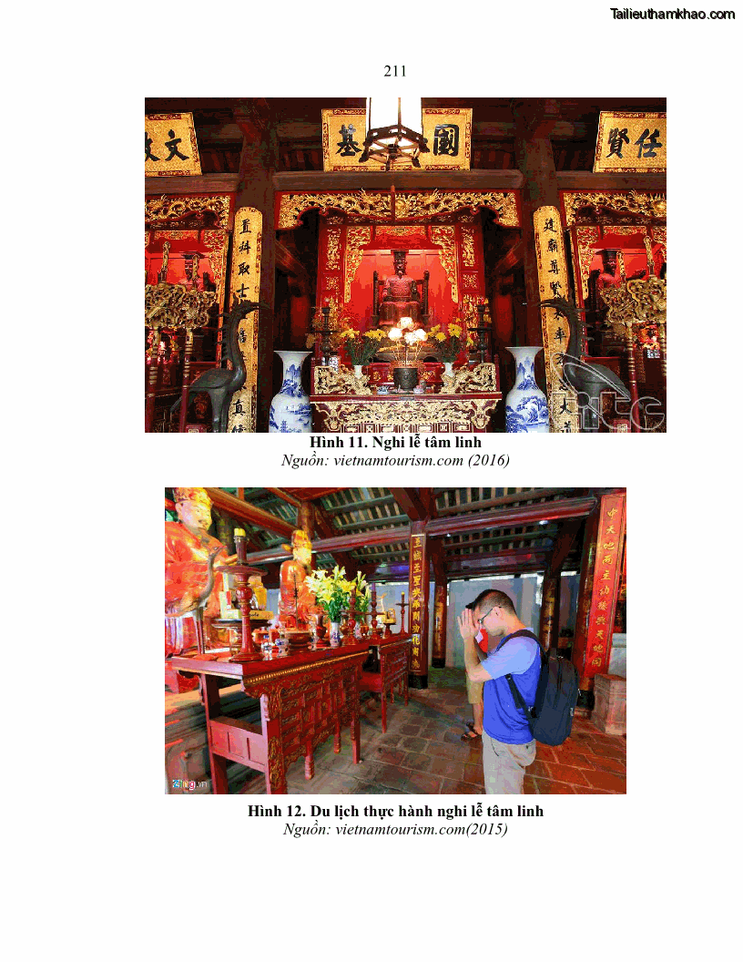 Luận án tiến sĩ văn hóa học Giá trị di sản văn hóa với phát triển du lịch ở Thủ đô Hà Nội hiện nay Qua nghiên cứu trường hợp Văn Miếu - Quốc Tử Giám - 19 Trang 217