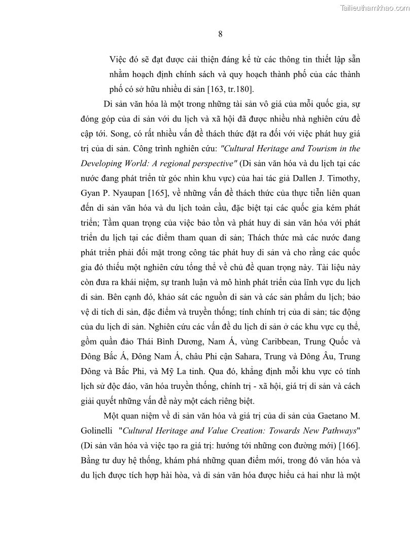 Luận án tiến sĩ văn hóa học Giá trị di sản văn hóa với phát triển du lịch ở Thủ đô Hà Nội hiện nay Qua nghiên cứu trường hợp Văn Miếu - Quốc Tử Giám - 2 Trang 15