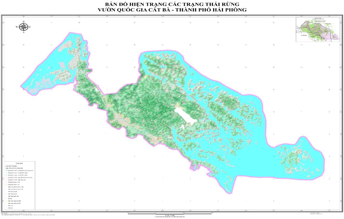 Hình 4 27 Bản đồ hiện trạng các trạng thái rừng VQG Cát Bà Nguồn Nghiên 1