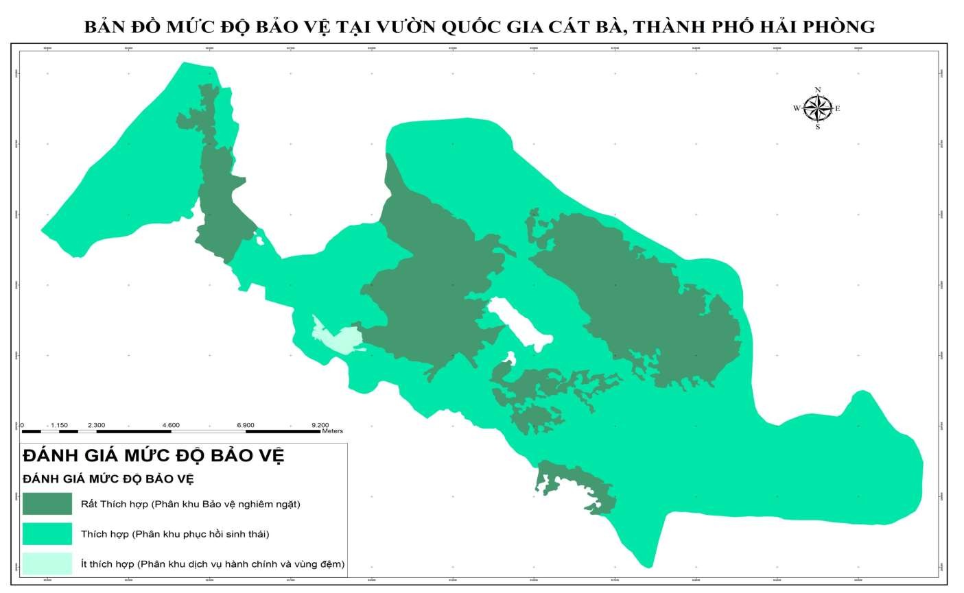 Hình 4 39 Bản đồ mức độ bảo vệ tại VQG Cát Bà 121 4 3 1 4 Đa dạng loài 2