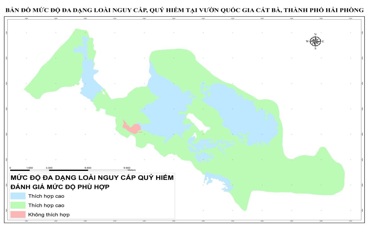 Hình 4 40 Bản đồ mức độ đa dạng loài nguy cấp quý hiếm 123 4 3 1 5 Độ 3