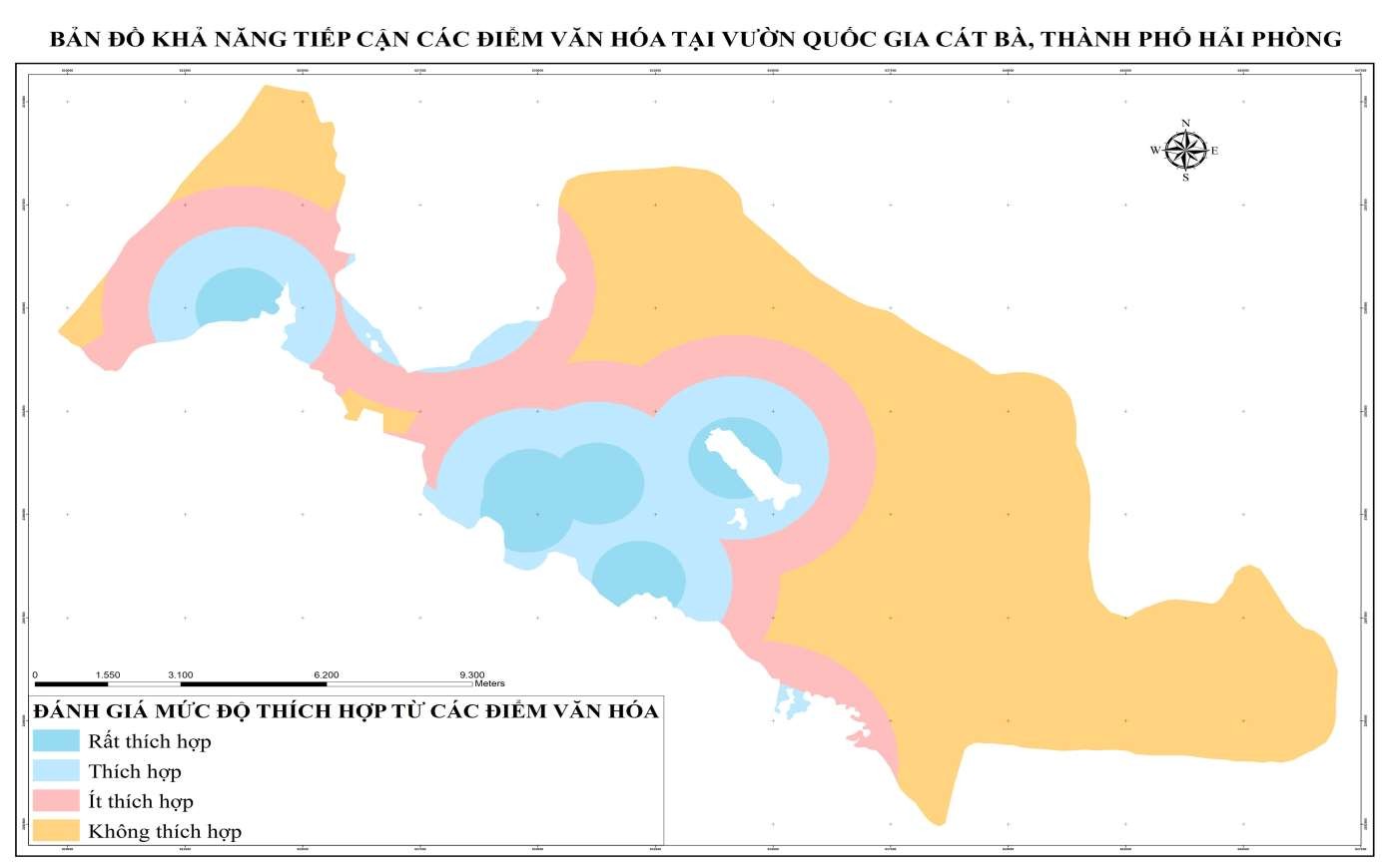 Hình 4 44 Bản đồ khả năng tiếp cận các điểm văn hóa 131 4 3 1 9 Bản đồ 3
