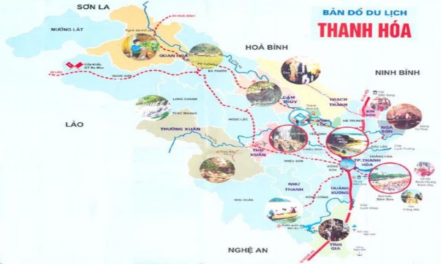 9 Bản đồ hành chính tỉnh Thanh Hóa Phụ lục 10 Bản đồ du lịch Thanh Hóa 2