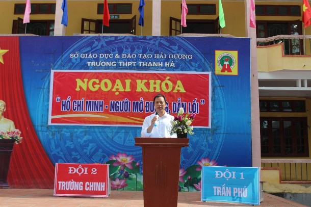 Hình ảnh Đại diện lãnh đạo nhà trường phát biểu khai mạc ngoại khóa Hình 3