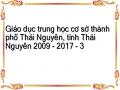 Giáo Dục Trung Học Cơ Sở Thành Phố Thái Nguyên Trước Năm 2009