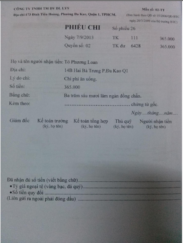 Kế toán tập hợp doanh thu chi phí và xác định kết quả hoạt động kinh doanh tại Công ty TNHH Thương mại Dịch vụ Du lịch LYS 12 1