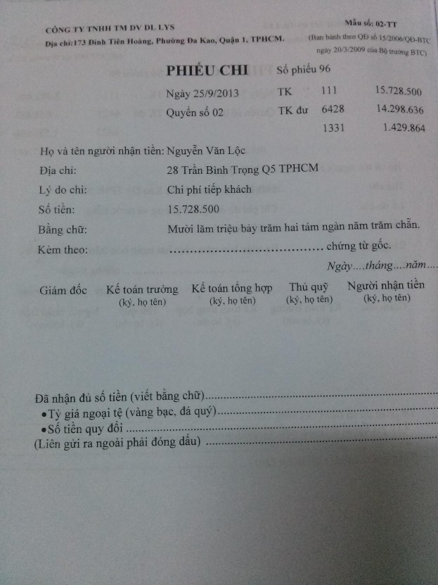 Kế toán tập hợp doanh thu chi phí và xác định kết quả hoạt động kinh doanh tại Công ty TNHH Thương mại Dịch vụ Du lịch LYS 12 7