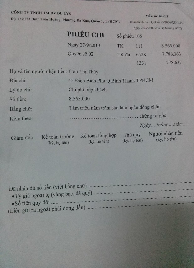 Kế toán tập hợp doanh thu chi phí và xác định kết quả hoạt động kinh doanh tại Công ty TNHH Thương mại Dịch vụ Du lịch LYS 12 8