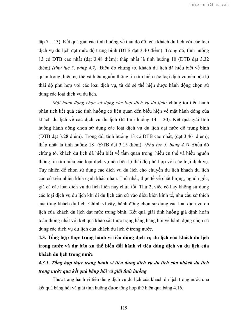 Luận án tiến sĩ tâm lý học Hành vi tiêu dùng của khách du lịch trong nước - 11 Trang 126