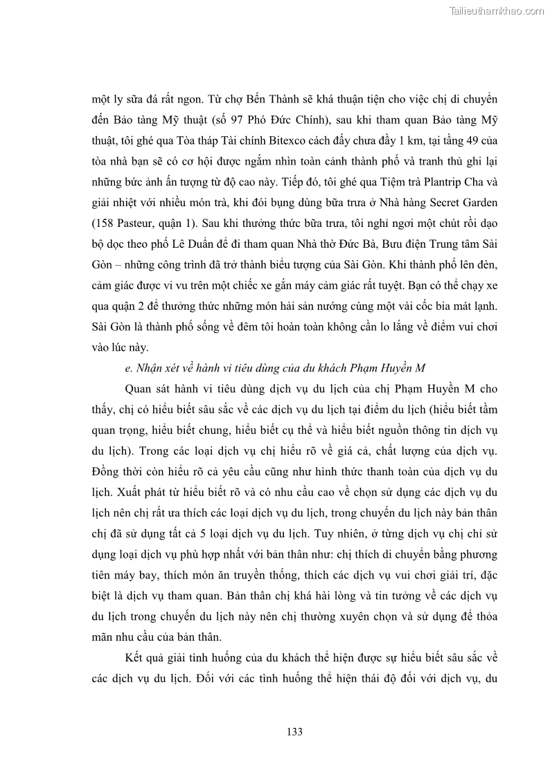 Luận án tiến sĩ tâm lý học Hành vi tiêu dùng của khách du lịch trong nước - 12 Trang 140