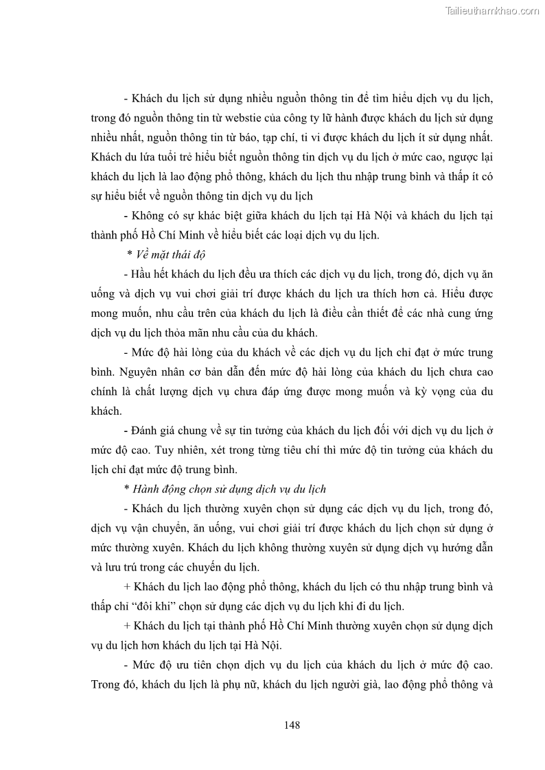 Luận án tiến sĩ tâm lý học Hành vi tiêu dùng của khách du lịch trong nước - 13 Trang 155