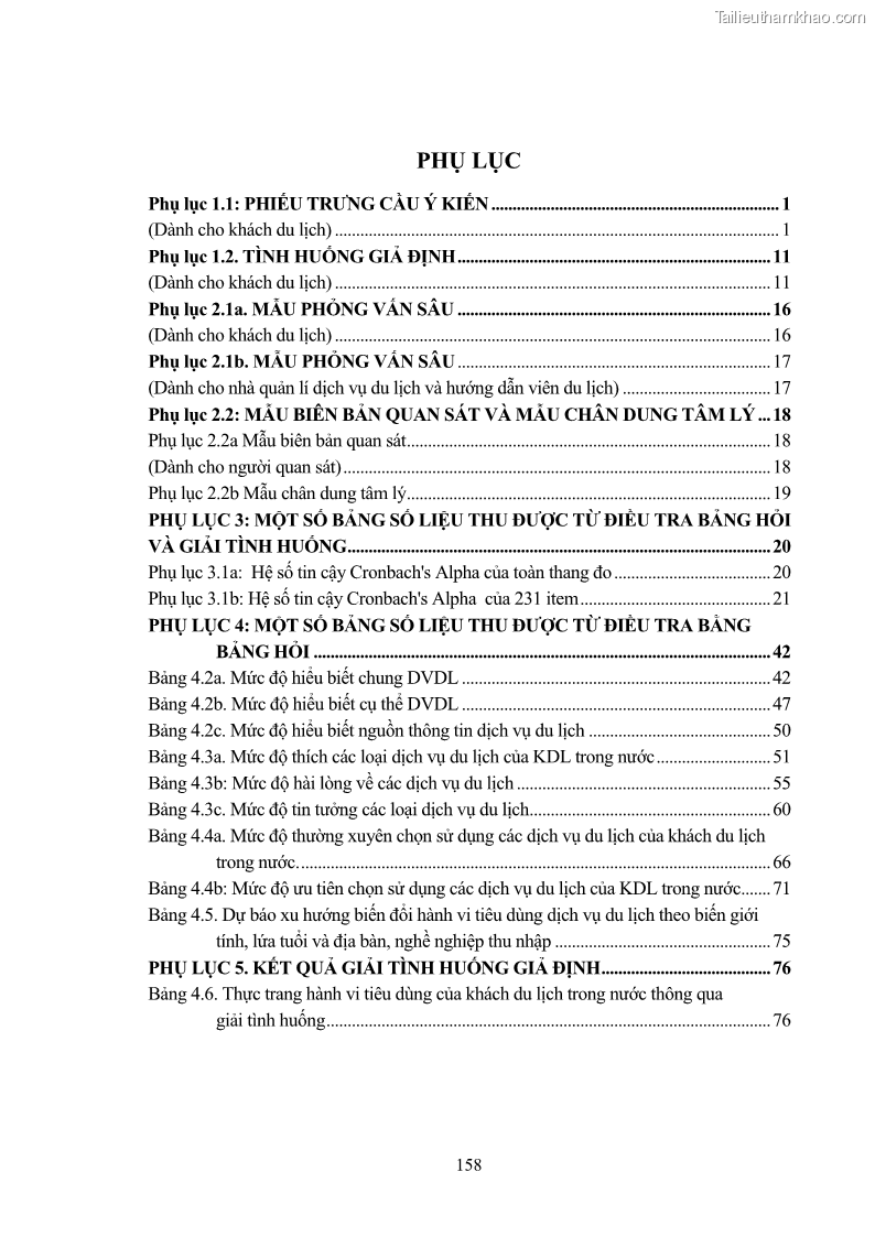 Luận án tiến sĩ tâm lý học Hành vi tiêu dùng của khách du lịch trong nước - 14 Trang 165