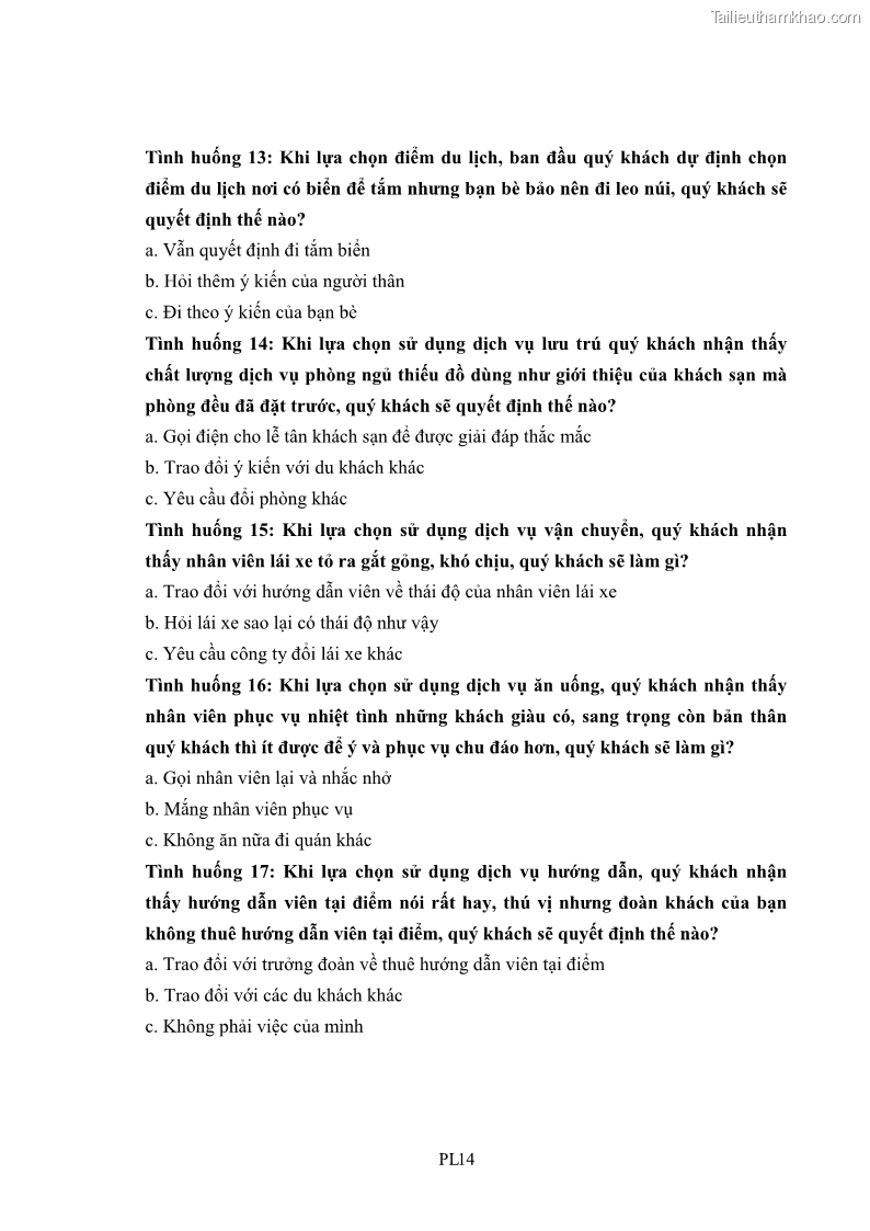 Luận án tiến sĩ tâm lý học Hành vi tiêu dùng của khách du lịch trong nước - 15 Trang 179