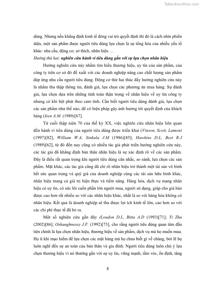 Luận án tiến sĩ tâm lý học Hành vi tiêu dùng của khách du lịch trong nước - 2 Trang 15